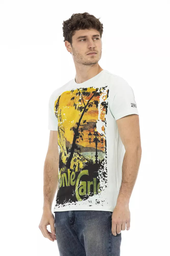 Elegant lichtblauw T-shirt met korte mouwen