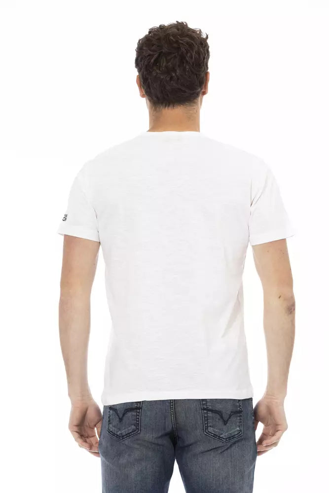 White Cotton Men's T-Shirt