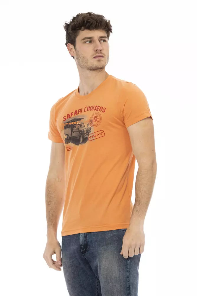 Camiseta naranja elegante de manga corta