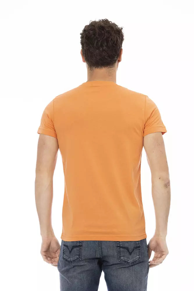 Camiseta naranja elegante de manga corta