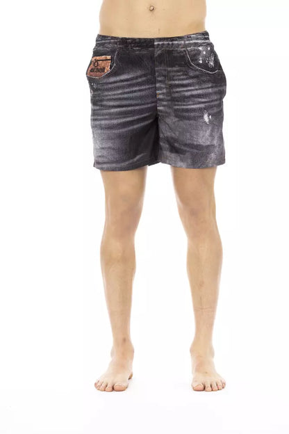 Shorts de baño para hombre Elegant Beachside Charm