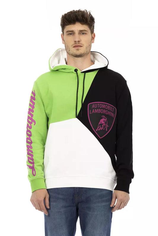 Strak wit katoenen sweatshirt met capuchon