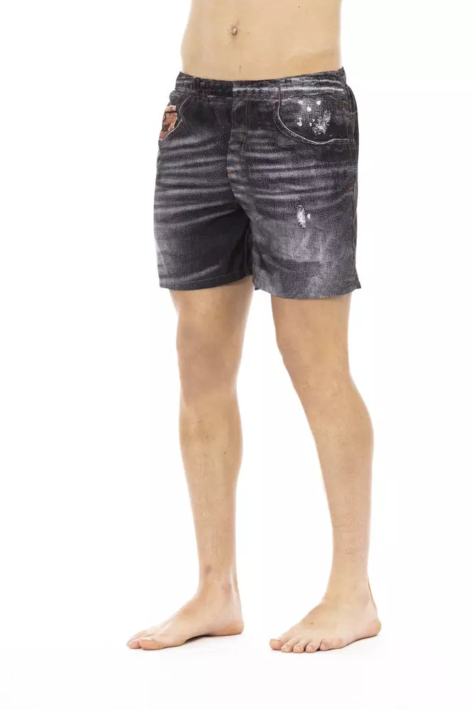 Shorts de baño para hombre Elegant Beachside Charm