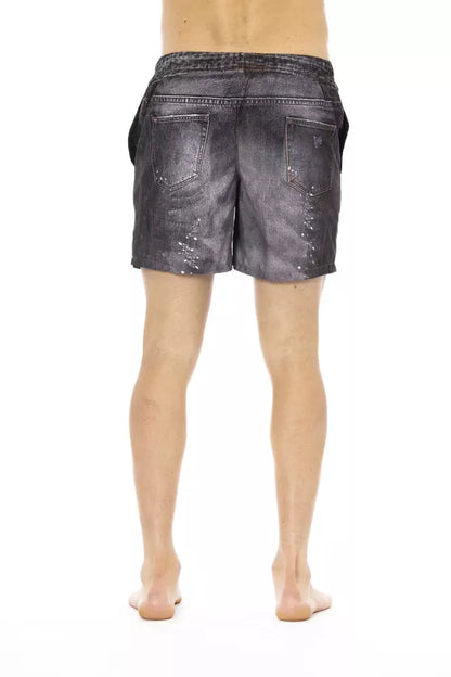 Shorts de baño para hombre Elegant Beachside Charm