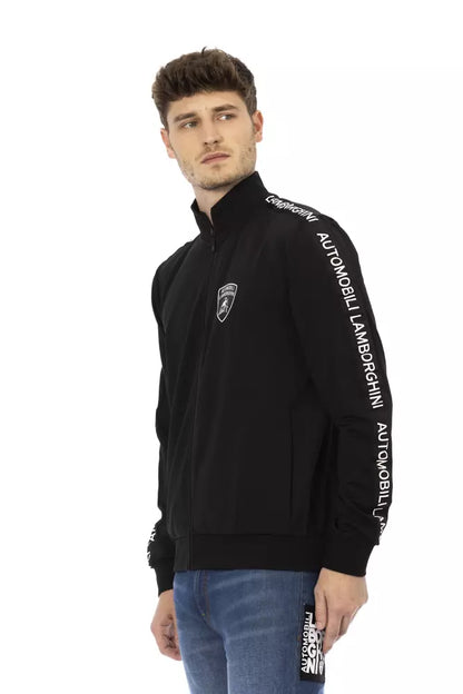 Black Polyester Men's Sweatshirt