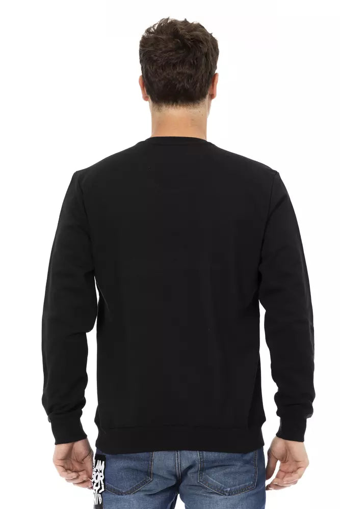 Sudadera elegante de algodón con cuello redondo y logo