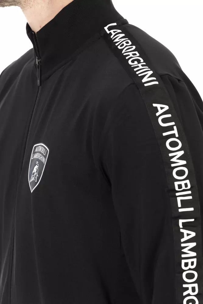 Black Polyester Men's Sweatshirt