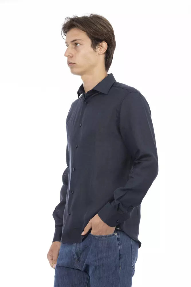 Camisa ajustada de lino elegante para hombre