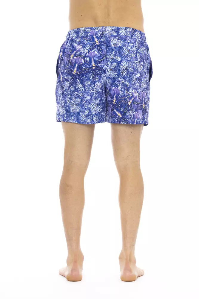 Shorts de playa estampados elegantes en azul claro