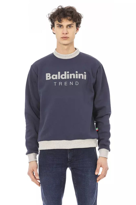 Elegant blauw sweatshirt met lange mouwen