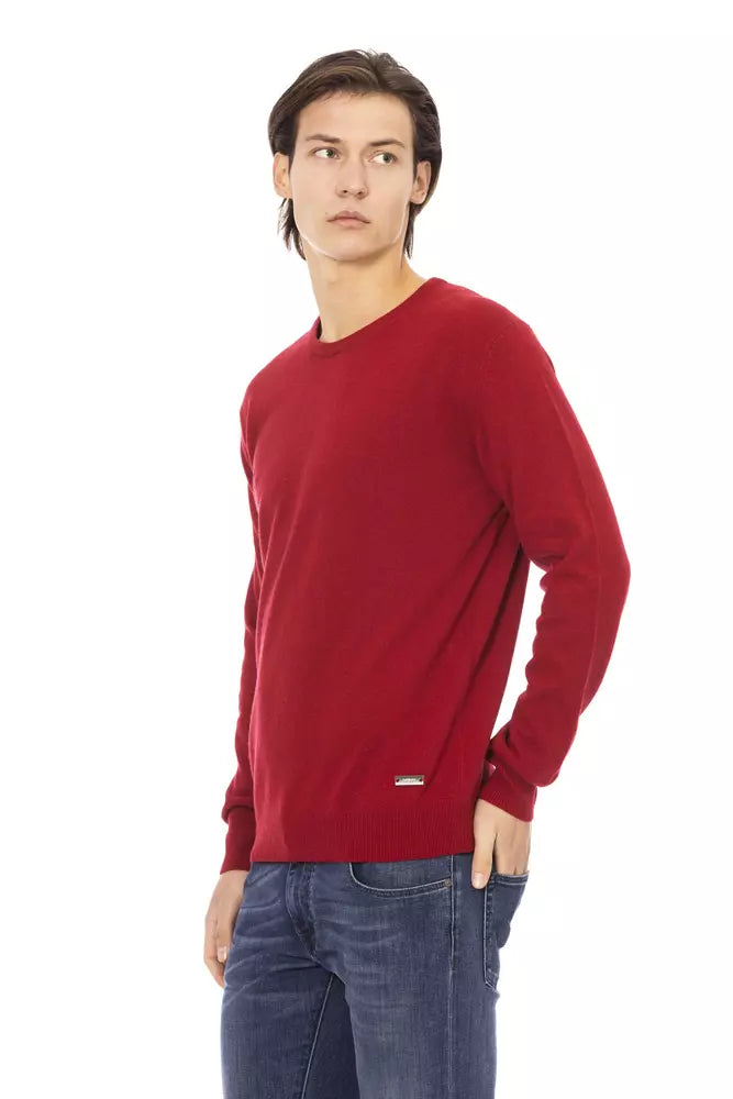 Suéter con cuello redondo de Elevated Elegance en rojo