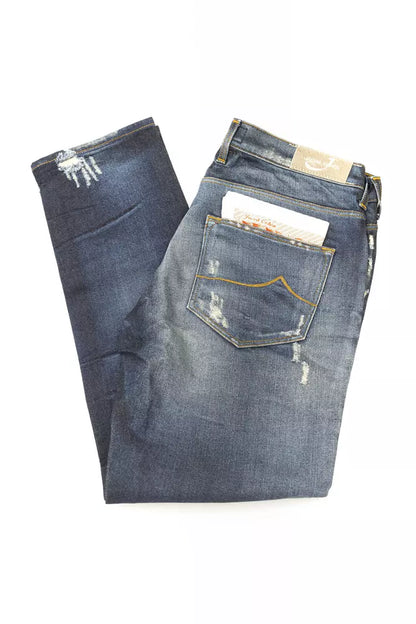 Blue Cotton Women Jeans