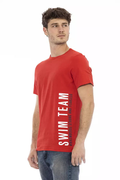 Red Cotton Men T-Shirt