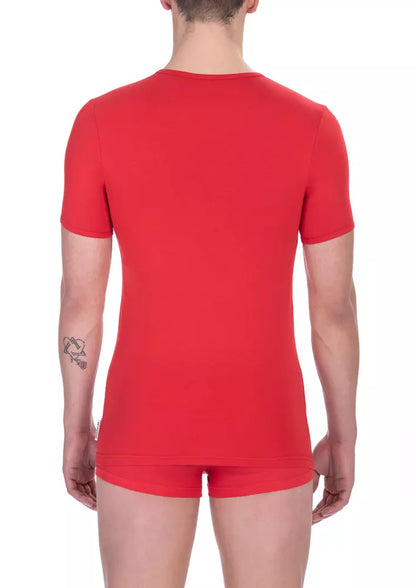 "Red Cotton Men T-Shirt"