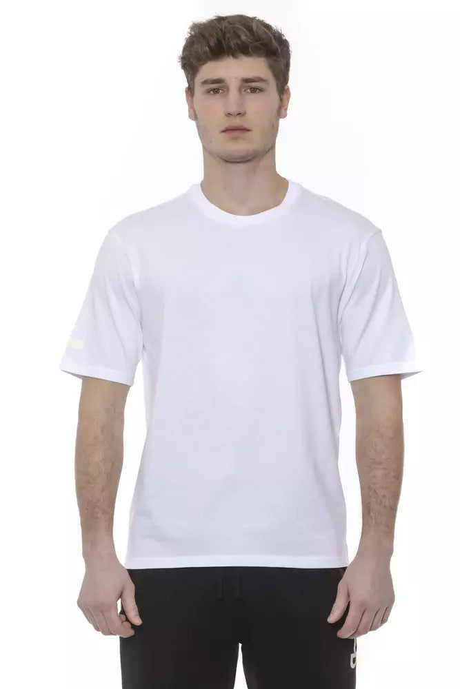 White Cotton Men T-Shirt