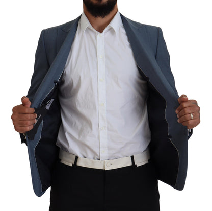 Elegant Blue Single Breasted Sport Blazer