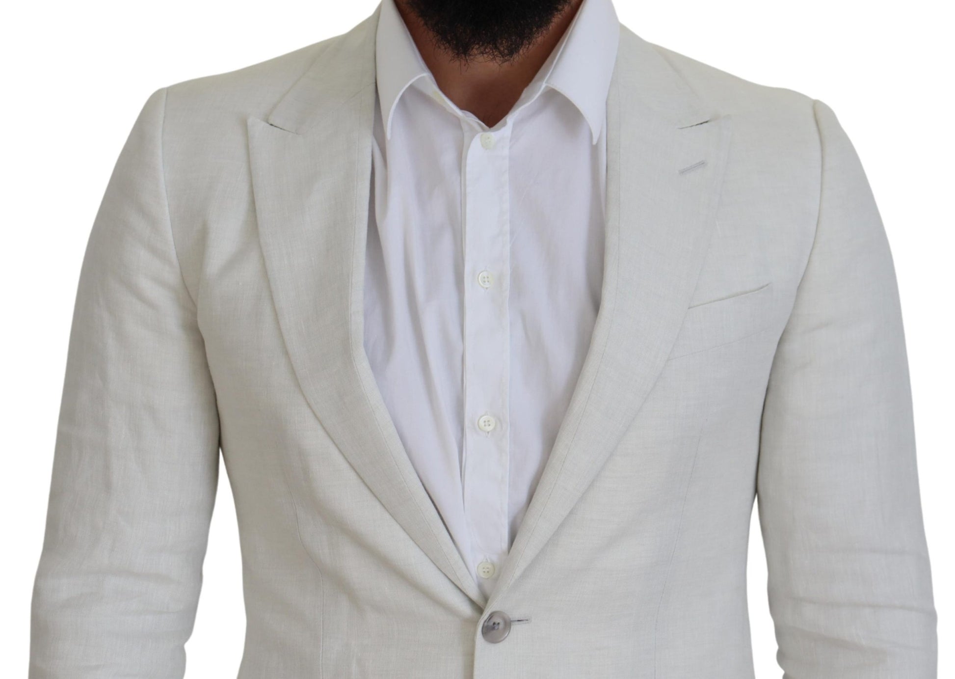 Elegante blazer blanco Sicilia de un solo pecho