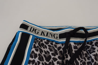 Veelkleurige DG King joggingbroek met luipaardprint