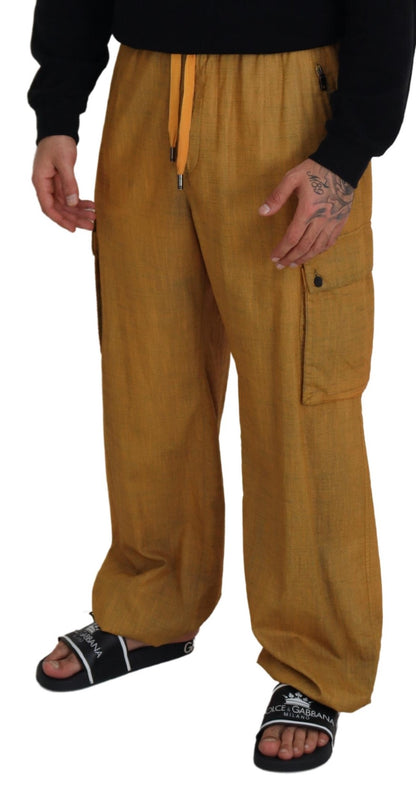 Pantalones elegantes de lino italiano