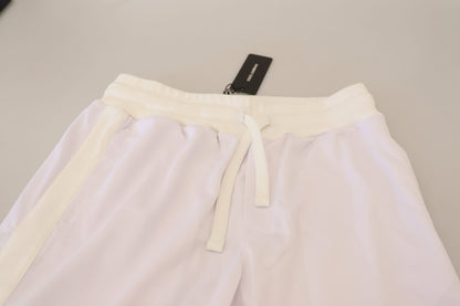 Elegantes pantalones jogger blancos para una comodidad sofisticada