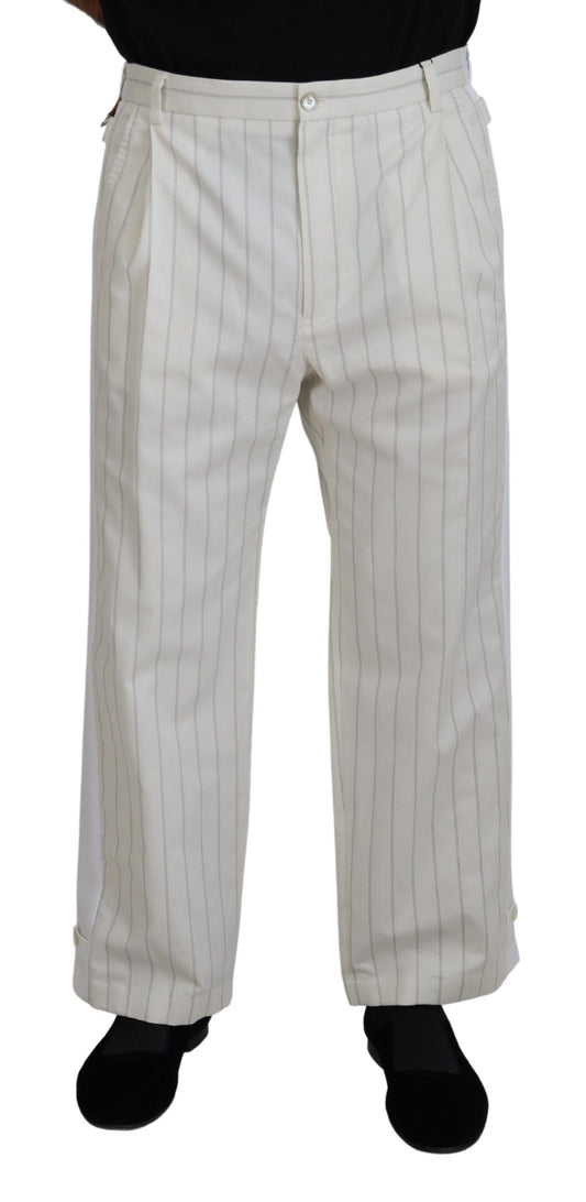 Pantalones MainLine elegantes a rayas blancas