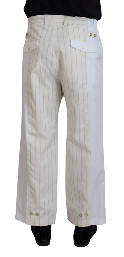 Pantalones MainLine elegantes a rayas blancas