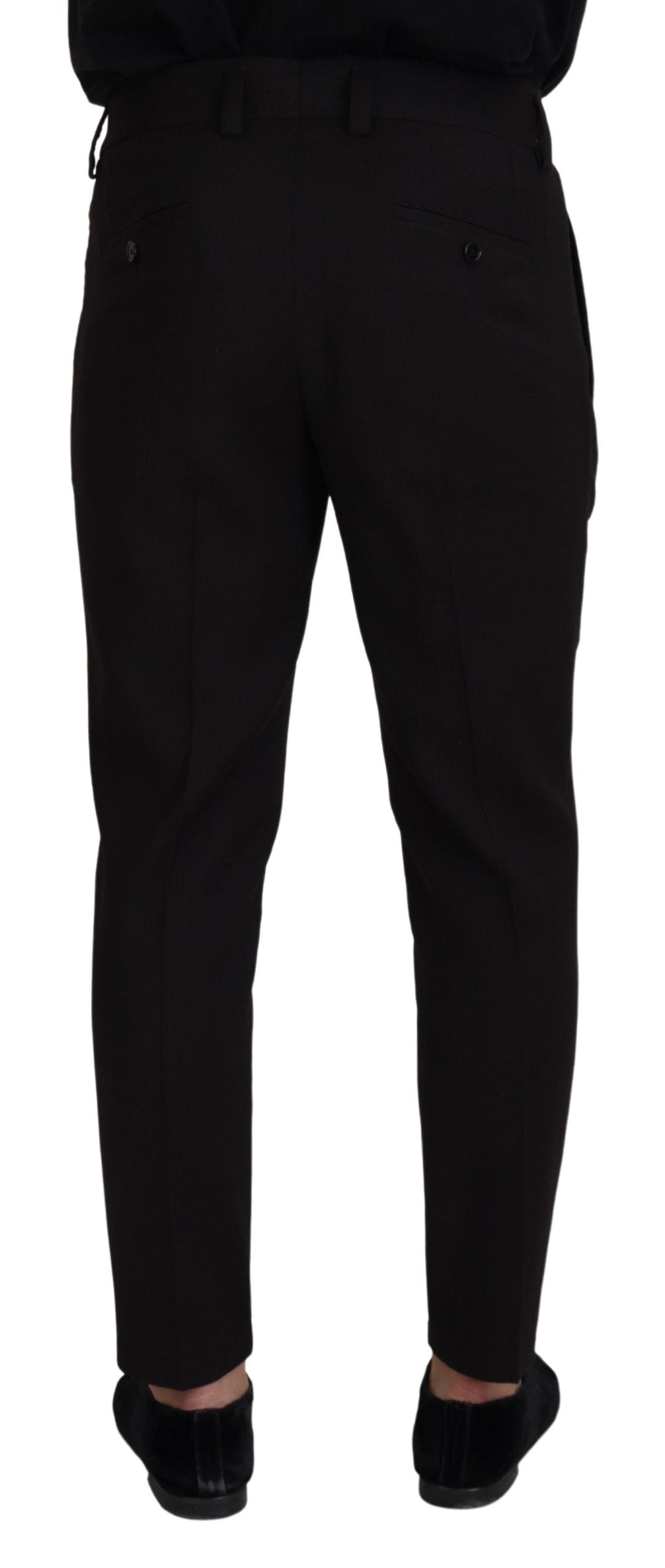 Zwarte wollen chino heren formele broek