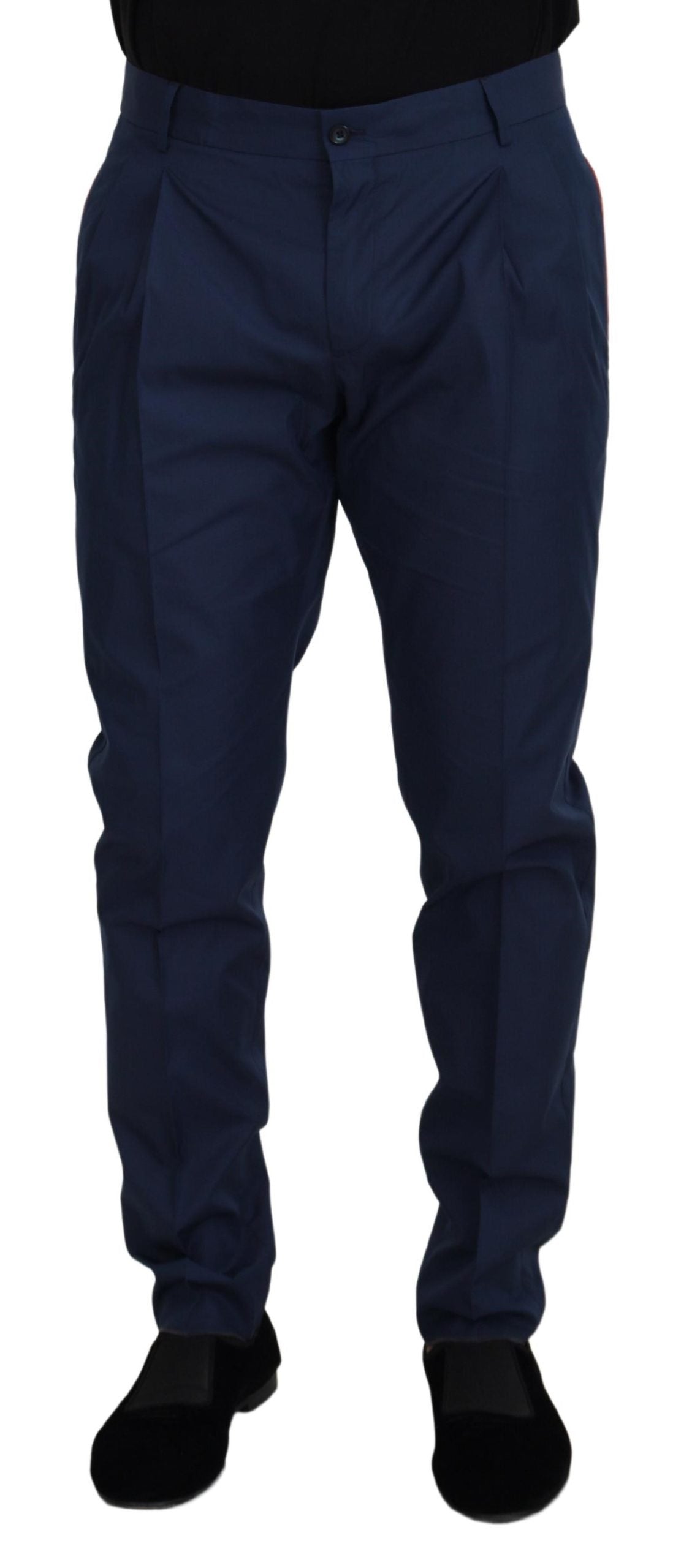 Blauwe katoenen chino formele broek