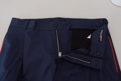 Blauwe katoenen chino formele broek