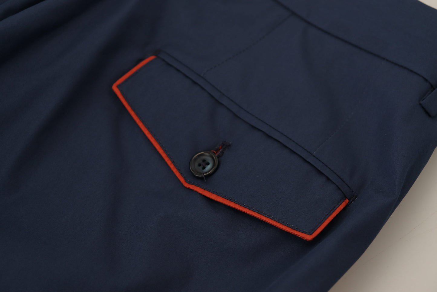 Blauwe katoenen chino formele broek