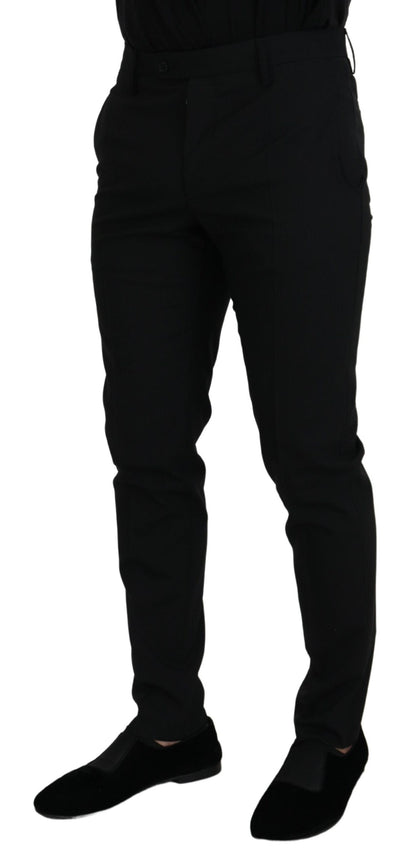 Zwarte polyester chino formele broek