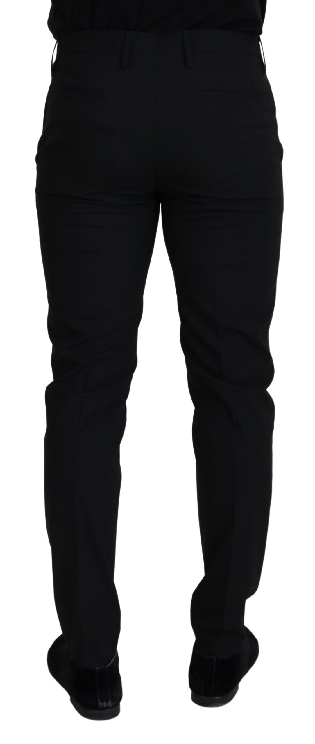 Zwarte polyester chino formele broek