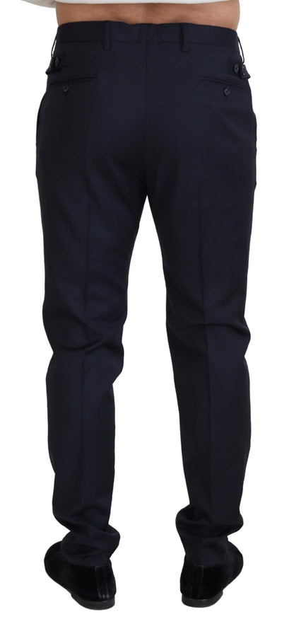 Blauwe wollen chino formele broek