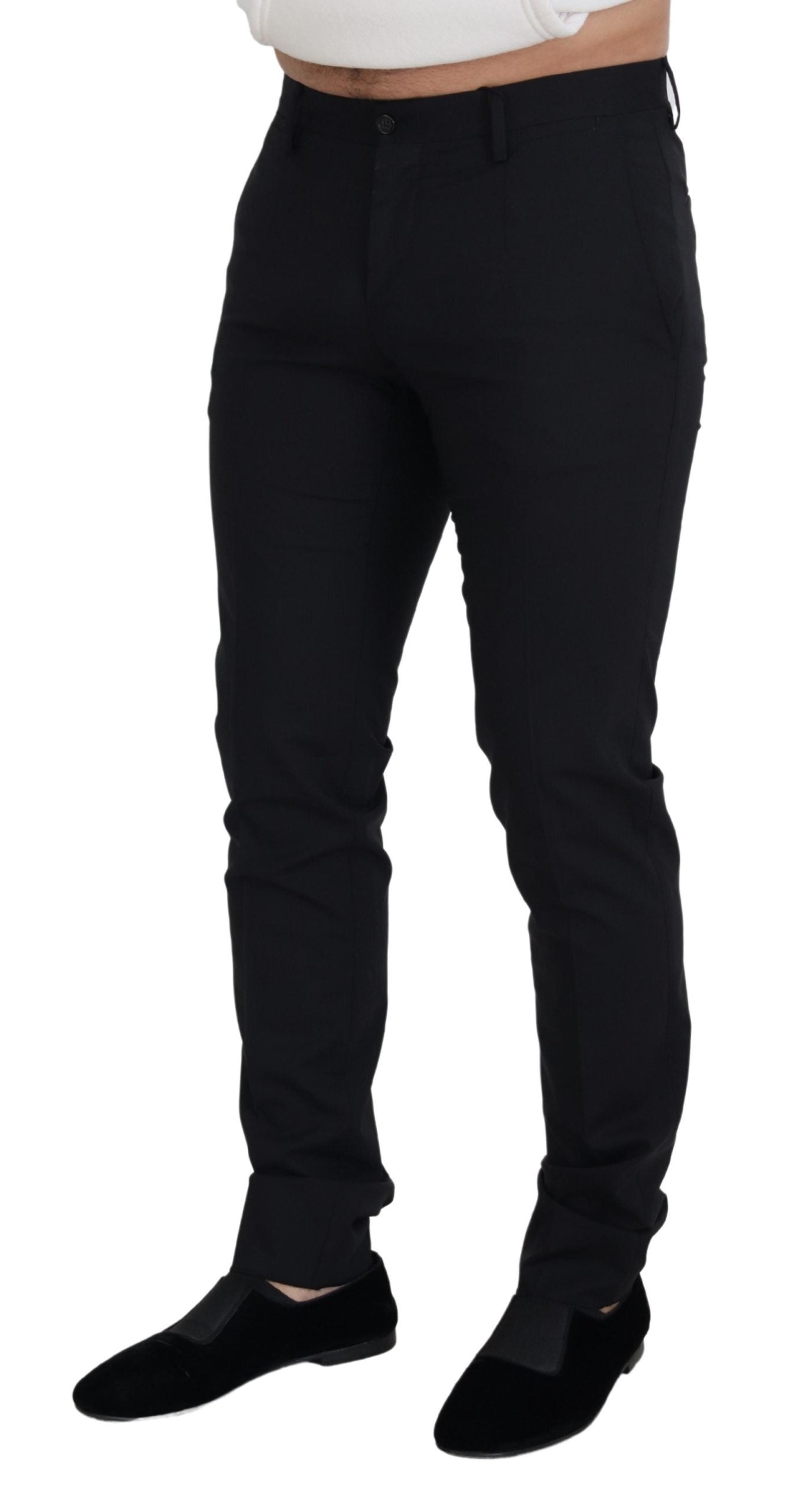 Zwarte wollen chino formele broek