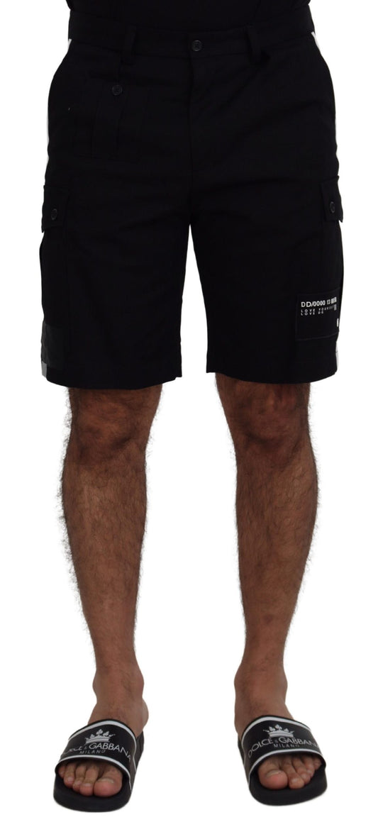 Zwarte Bermuda cargo-casual shorts