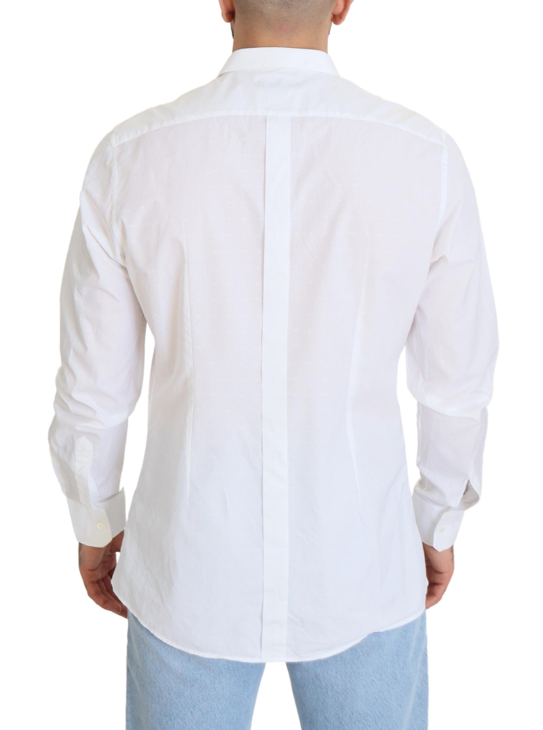 Camisa de vestir de algodón blanca Elegance Reimagined