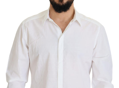 Camisa de vestir de algodón blanca Elegance Reimagined