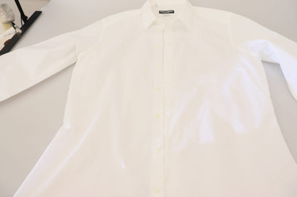 Camisa de vestir de algodón blanca Elegance Reimagined