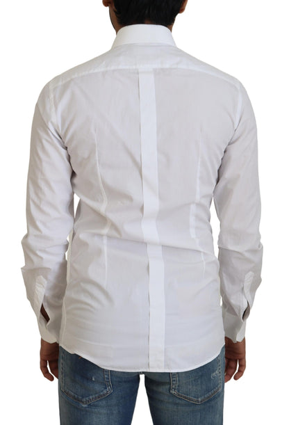 Elegant White Slim Fit Dress Shirt