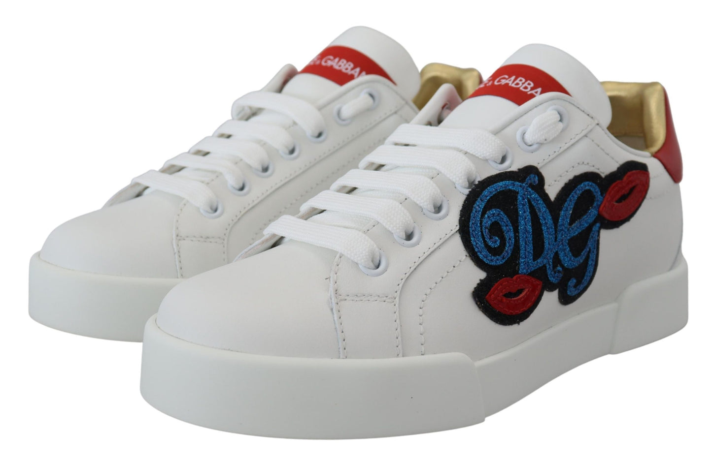 Witte klassieke sportschoenen met Portofino-logo