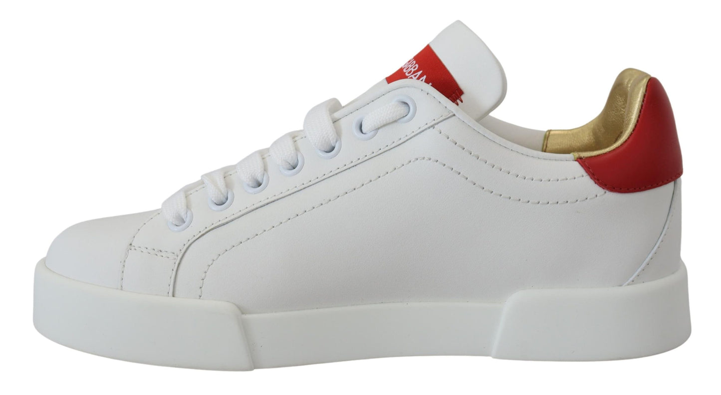 Witte klassieke sportschoenen met Portofino-logo