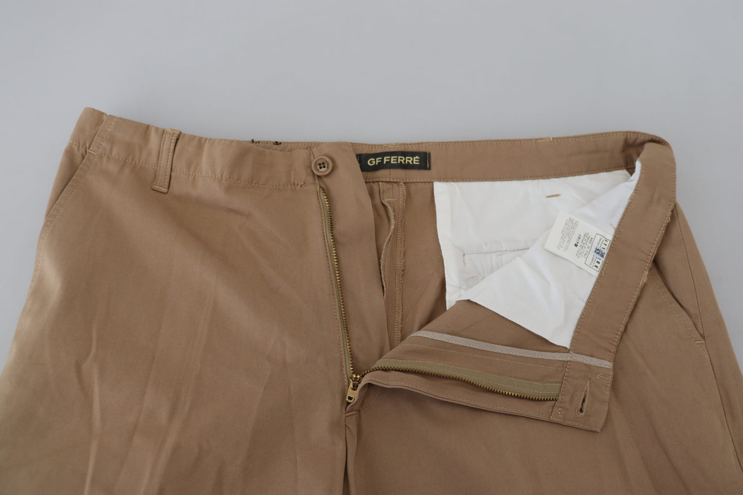 Elegant Brown Straight Fit Chinos