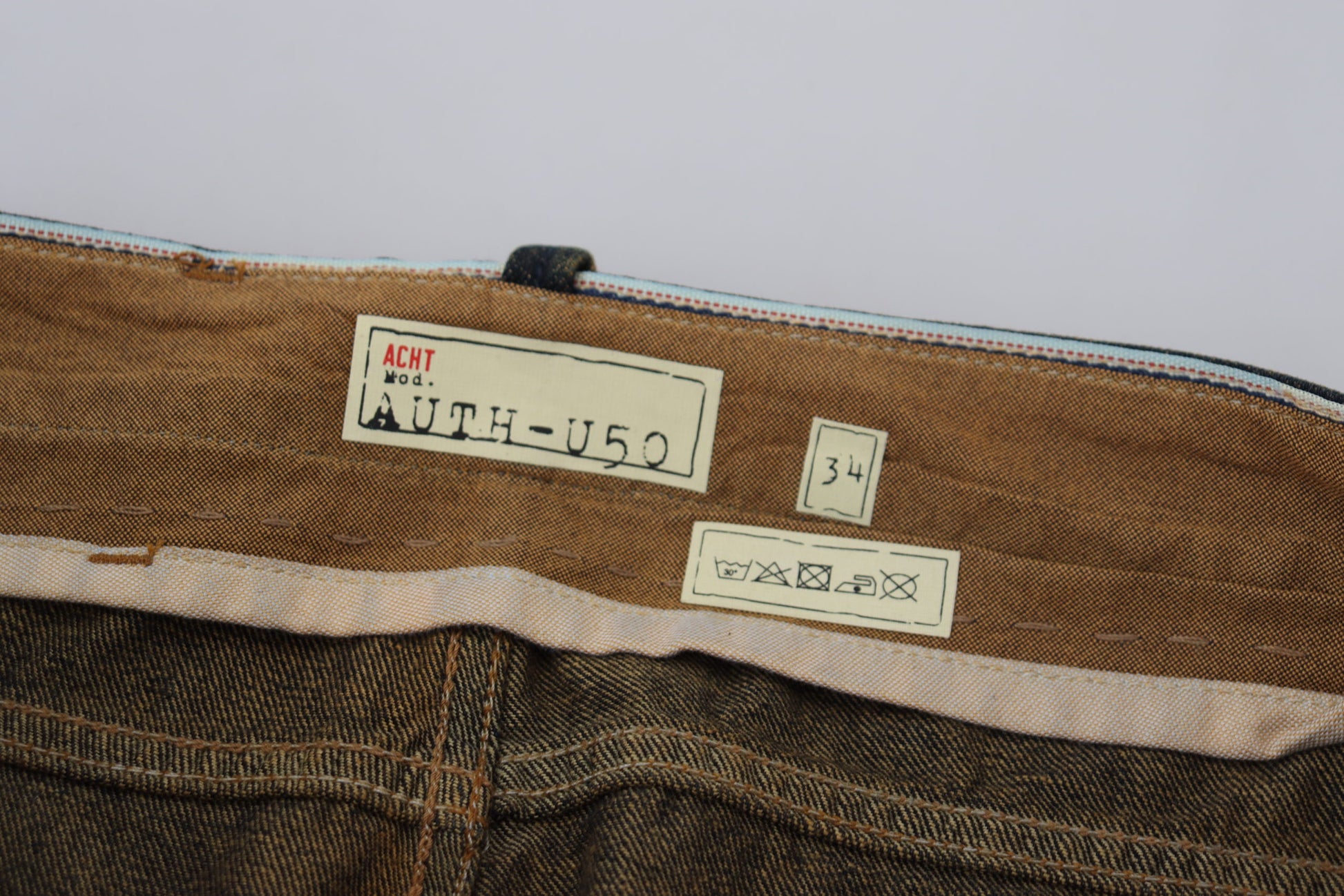 Elegant Blue Washed Denim Pants - Authentic Craftsmanship