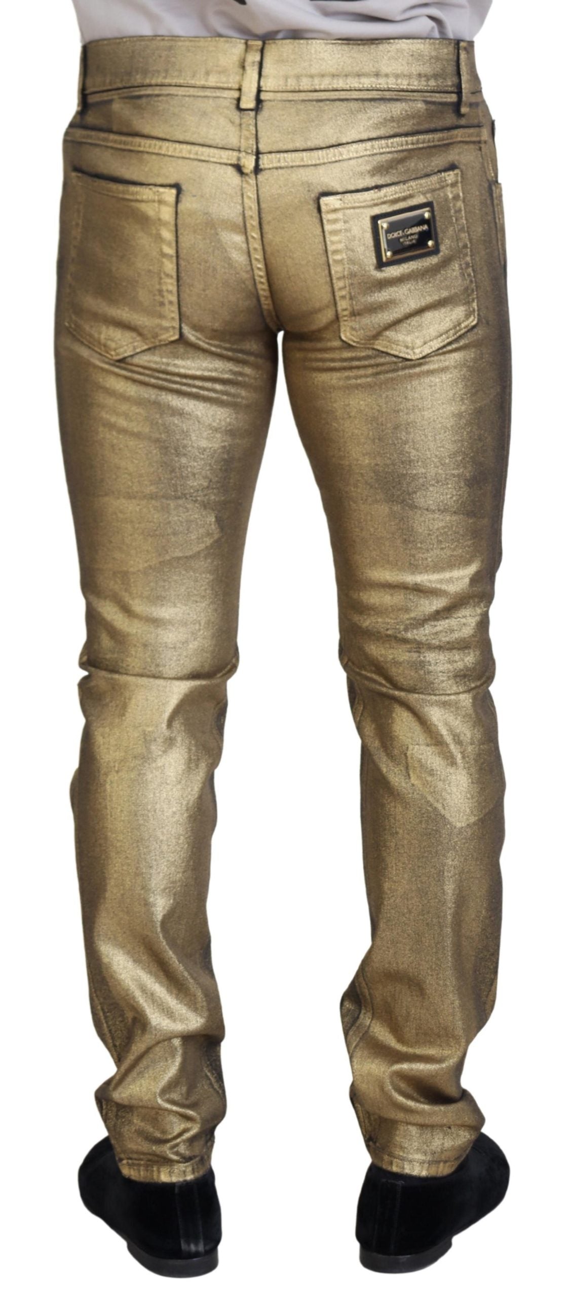 Elegante gouden denim-elegantie