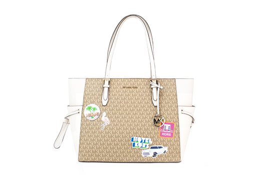 Gilly grote reishandtas met Miami-print en kenmerkende PVC-tas