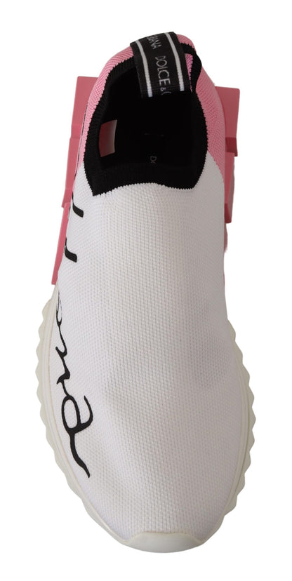 Elegante Sorrento instapsneakers in wit en roze