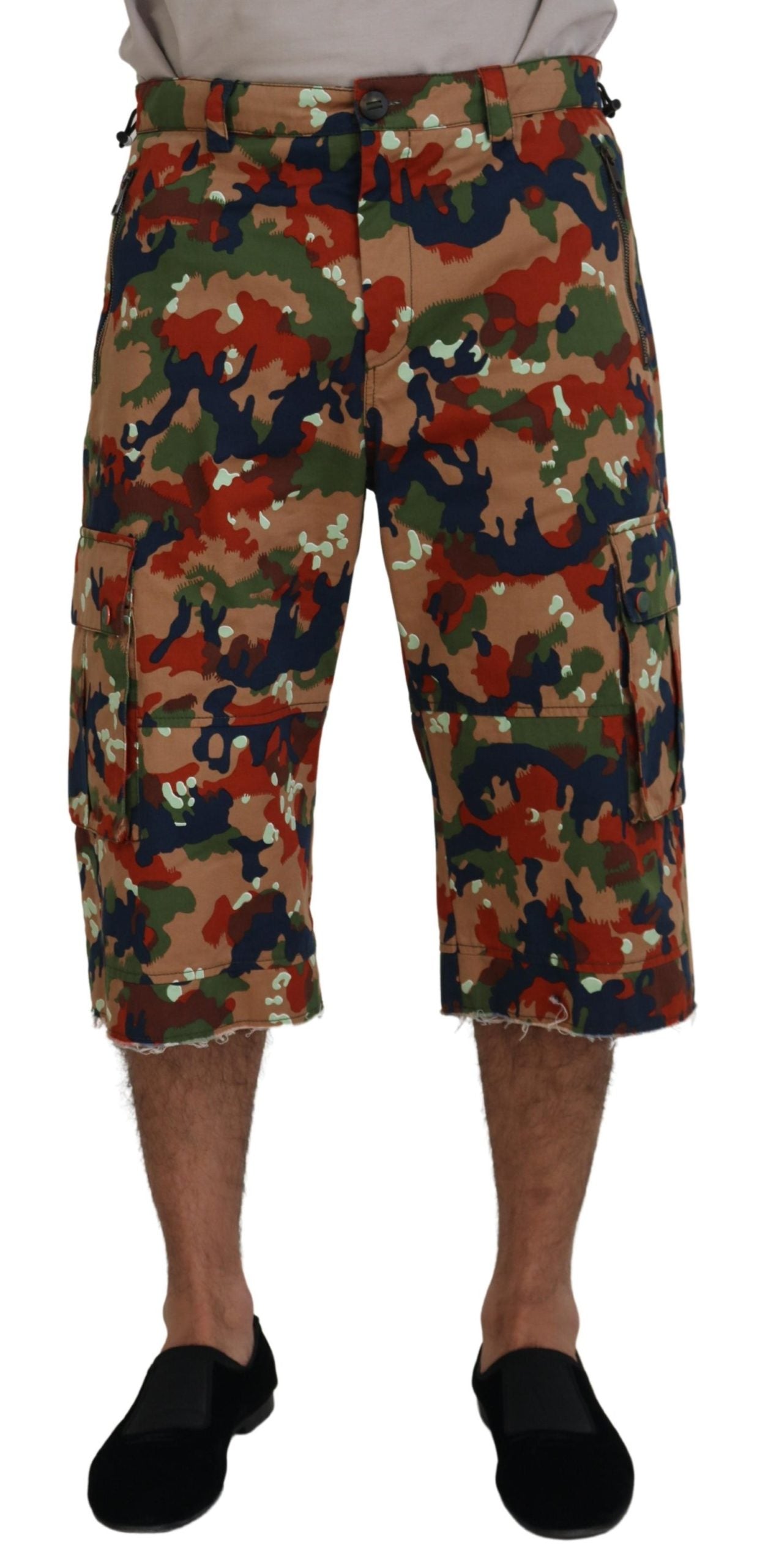 Shorts cargo multicolores de diseñador italiano