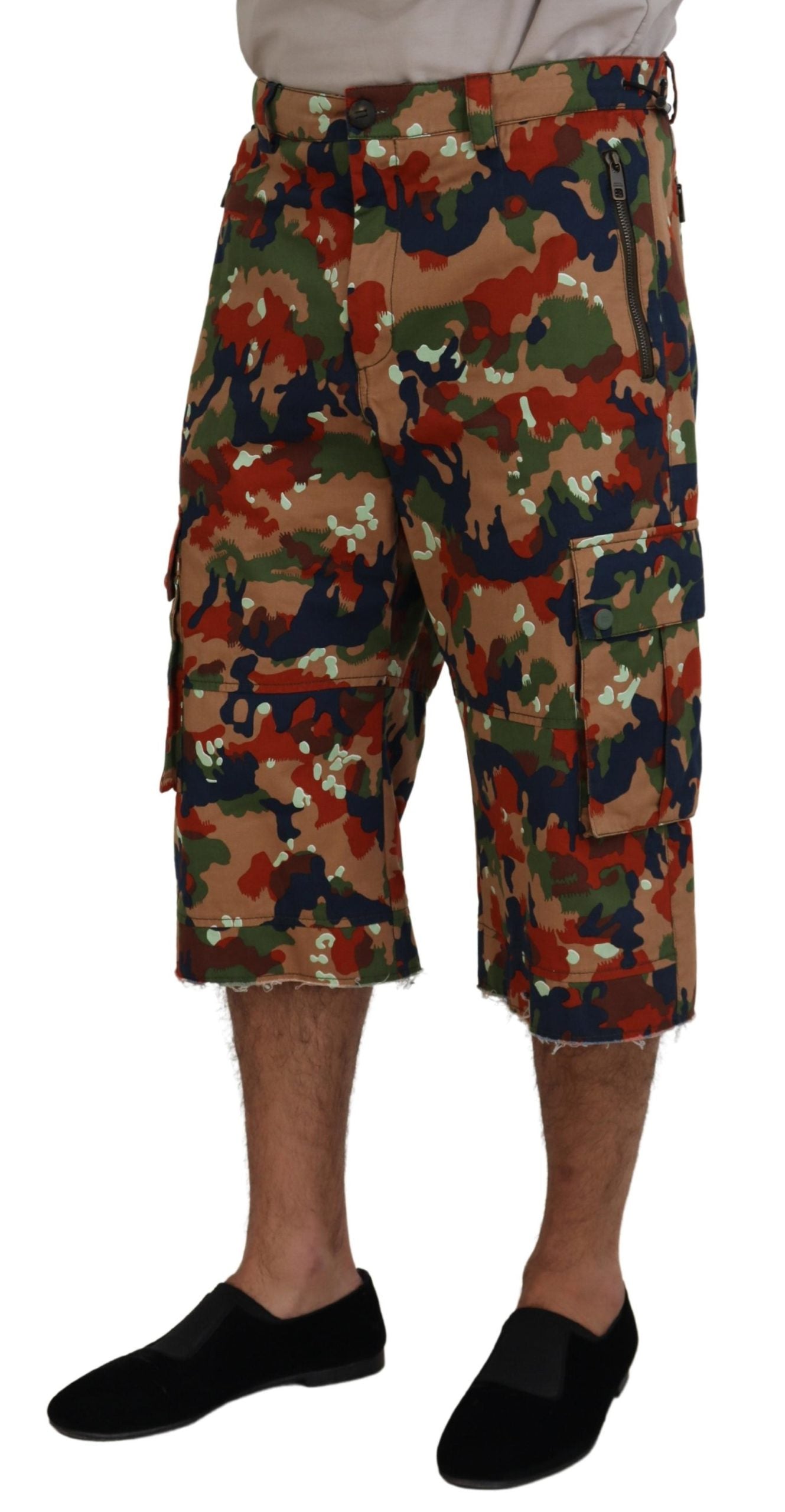 Shorts cargo multicolores de diseñador italiano