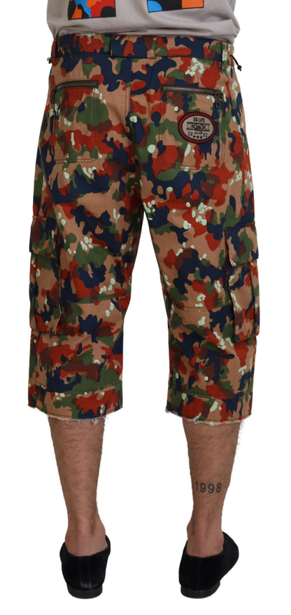 Shorts cargo multicolores de diseñador italiano