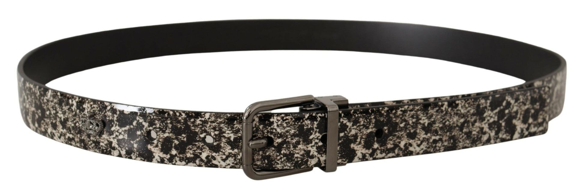 Elegante leren riem met marmerprint